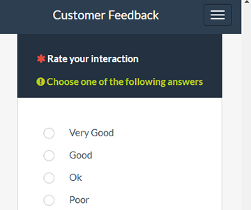 Mobile view questionnaire